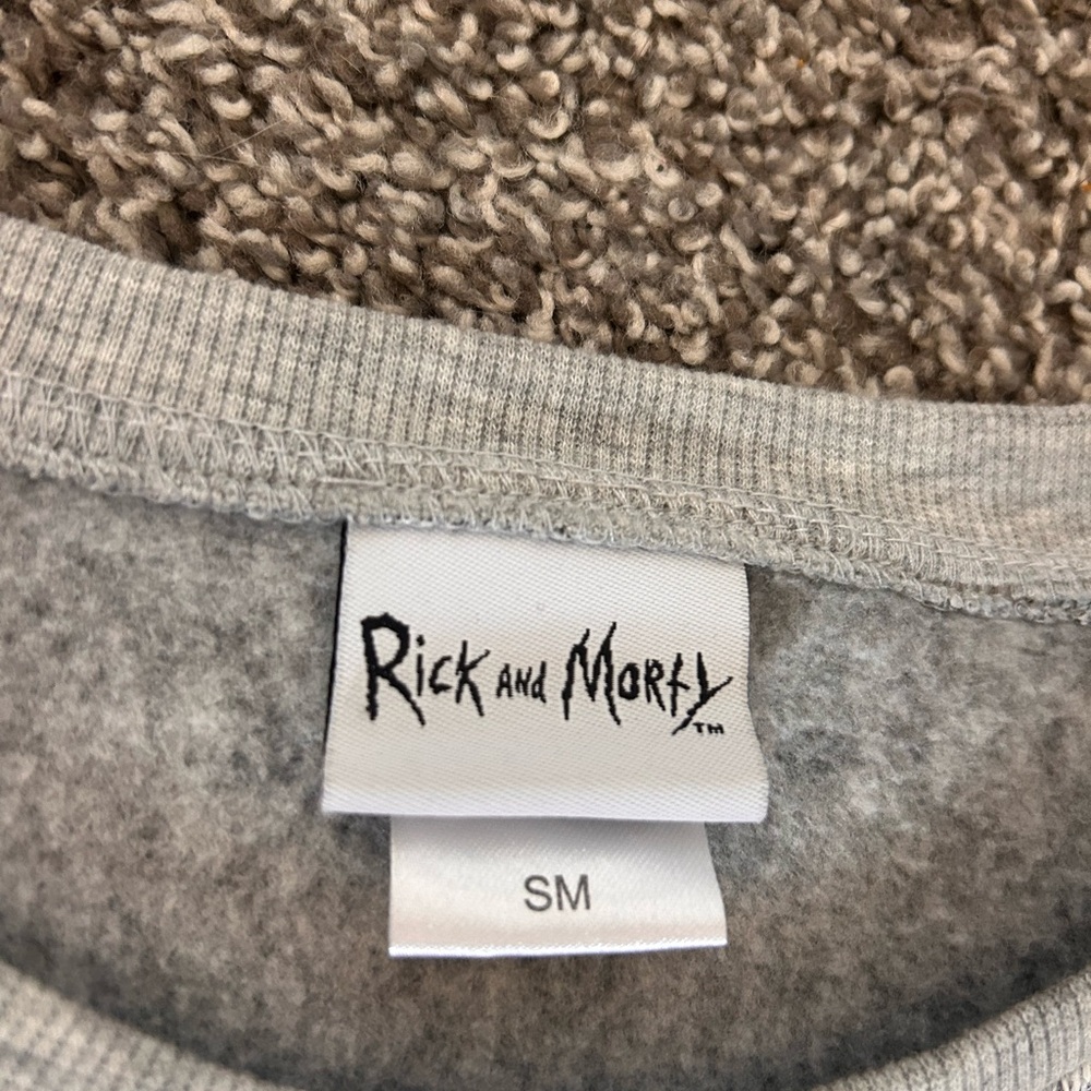 Rick & Morty Gray Ugly Christmas Sweater Adult Size Small - Picture 8 of 8